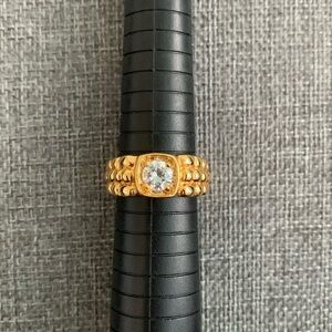 ♥️ Sale 3for$15! Lindenwold Mens 14kt HGE (gold plated) CZ Ring size 11